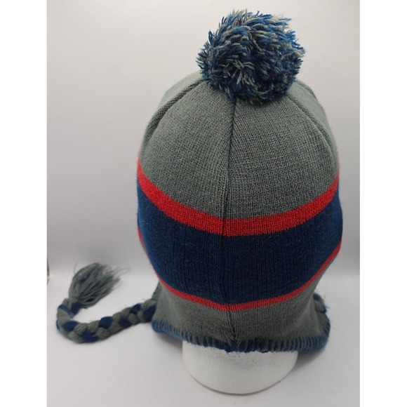 Chicago White Sox Knit Beanie Hat Pom Pom Ear Flaps Tassels MLB Baseball - Picture 4 of 8